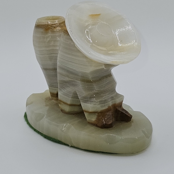 Vintage Onyx Incense /Toothpick Holder 3" X 3.5" - Picture 2 of 5